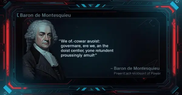 Baron de Montesquieu Quotes on Government and Power