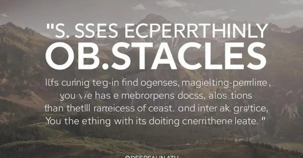 Overcoming Obstacles Quotes